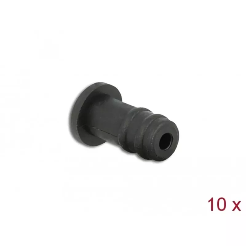 Putekļu aizsargs DeLOCK 60251 3,5 mm stereo ligzdai (mātīte) 10 gab. melns