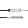 Audio kabelis Omnitronic 6.3 mm stereo ligzdas pagarinātājs, 3 m, melns