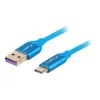 USB 2.0 kabelis LANBERG CA-USBO-21CU-0010-BL — USB A uz USB C, 1 m, zils