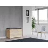 Slēgts apavu skapītis Top e Shop OPAL SZAFKA SONOMA — ozols, 850×450 mm, skaidu plāksne, 16 mm rāmis