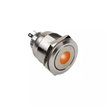 DimasTech vandālu droša spiedpoga 25 mm Silverline Dot RGB PD216