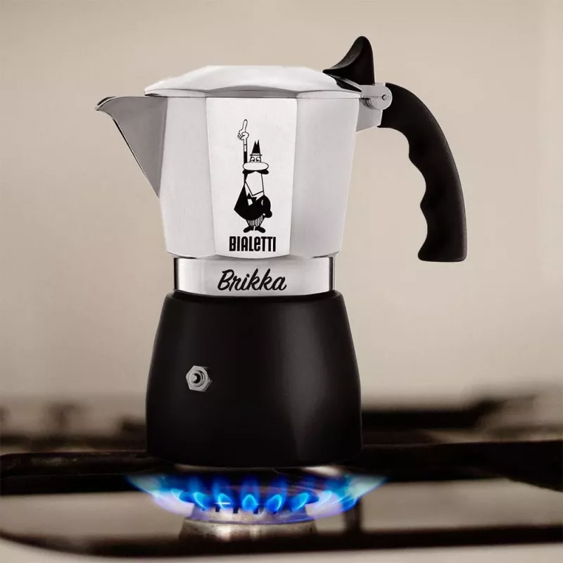 Bialetti Brikka Moka katliņš 0,1 L Melns, Nerūsējošais tērauds
