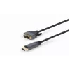 Video kabeļa adapteris Gembird CC-DPM-DVIM-4K-6 — DisplayPort uz DVI, 1,8 m, 4K, melns
