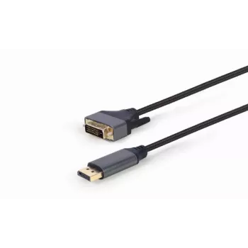 Video kabeļa adapteris Gembird CC-DPM-DVIM-4K-6 — DisplayPort uz DVI, 1,8 m, 4K, melns