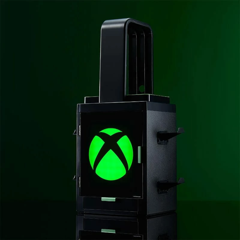 Numskull Games Official Xbox Gaming Locker, spēļu disku turētājs, Xbox, melns, vadu