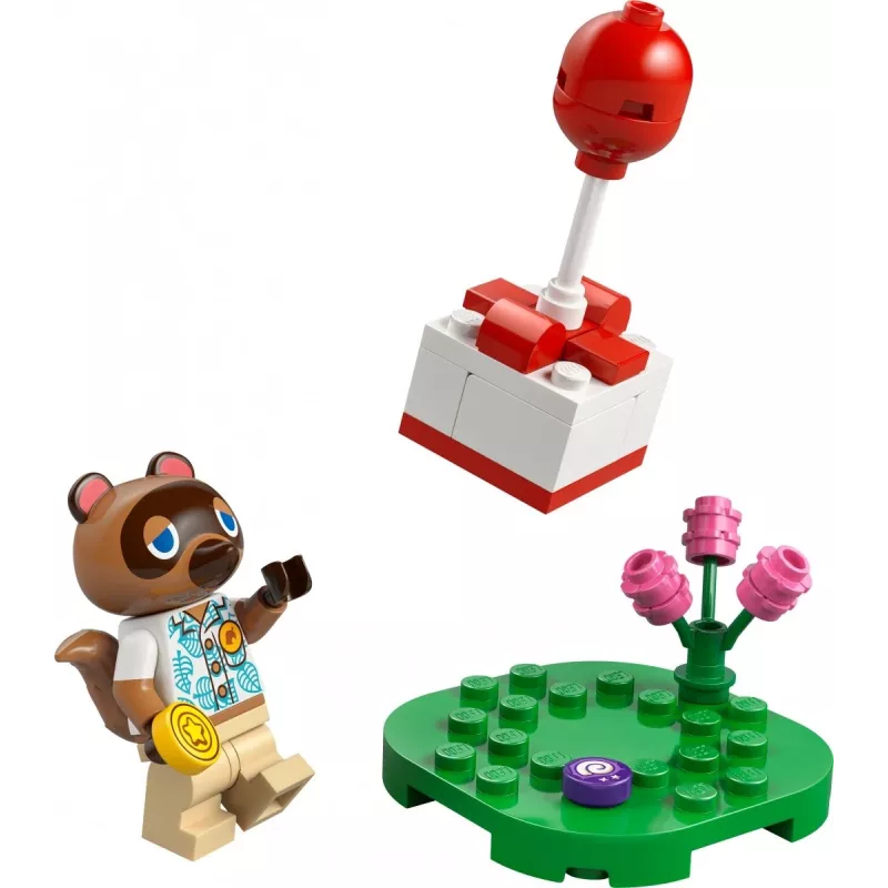 30731 Animal Crossing Tom Nook un Balonu Dāvana, Konstrukcijas rotaļlieta Polimais