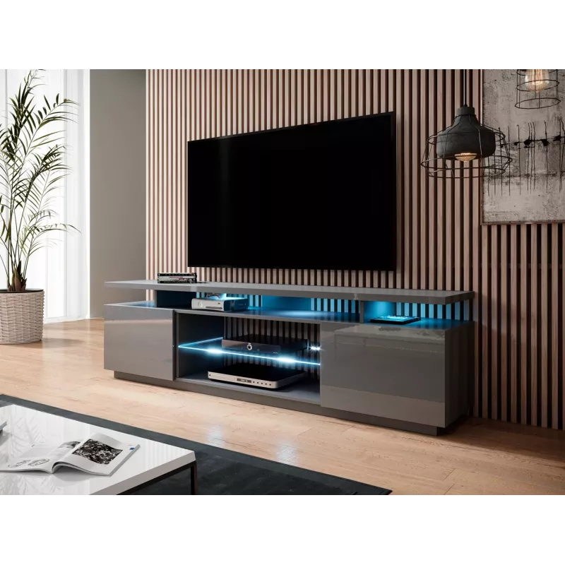 RTV EVA Skapis 180x40x56 grafīta/glancēts