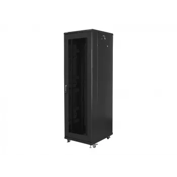 Brīvi stāvošs rack skapis LANBERG FF01-6842-23B 42U, 800 mm dziļums, 600 mm platums, 95 kg, IP20, melns