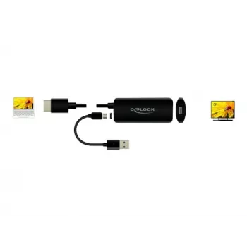 Adapteris HDMI-A spraudnis uz USB Type-C sievišķo DeLOCK 63251
