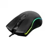 Vadu apsildāmā spēļu pele ActiveJet AMY-W390 — piemērota abām rokām, optiskā 2000 DPI, USB Type-A, 4 pogas, melna