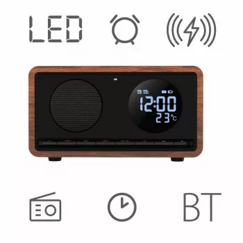 MANTA radio pulkstenis RDI912B Rimini Melns ar 12 collu displeju un 8 GB atmiņu