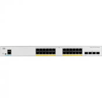 Cisco - Catalyst 1000-24P-4G-L - Slēdzis - pārvaldīts - 24 x 10/100/1000 (PoE+) + 4 x Gigabit SFP (augšupsaite) uzstādāms statīvā PoE+ (195 W)