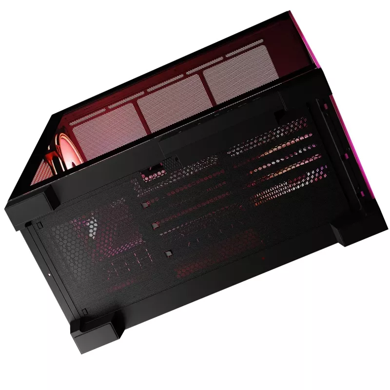 PC korpuss MODECOM Volcano SPACE APEX ARGB Midi Tower, rūdīts stikls, USB-C, atbalsta ATX/microATX/Mini-ITX, GPU līdz 430 mm, CPU dzesētājs līdz 180 mm