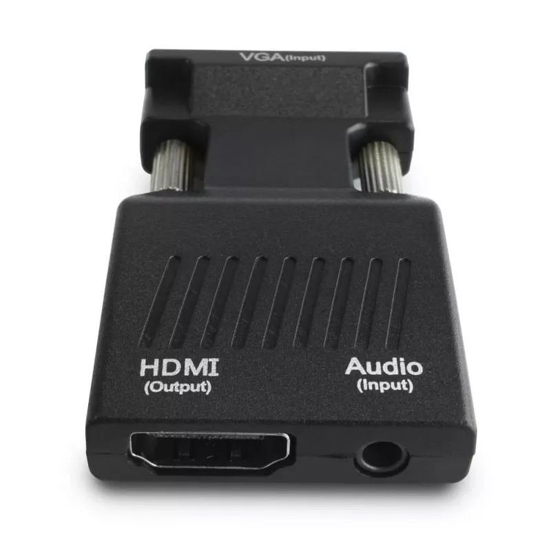 SAVIO CL-145 VGA uz HDMI pārveidotājs, audio, Full HD, melns