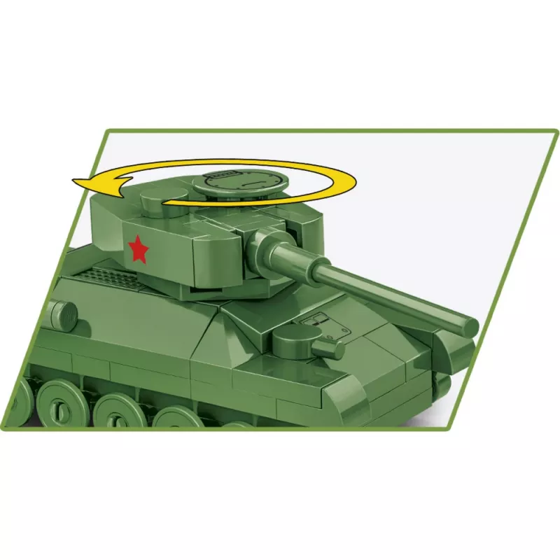 Būvējamais komplekts Cobi T-34-85 tanka modelis — 110 gab., vecums 6+, zaļš
