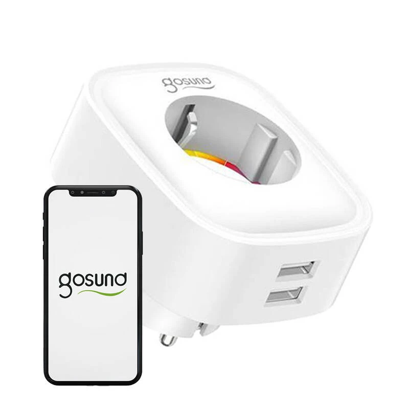 Viedais kontaktdakšs WiFi Gosund SP112 2xUSB, 16A, Tuya