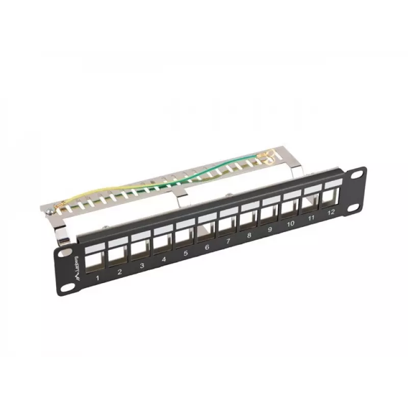 Komutācijas panelis LANBERG PPKS-9212-B 12-portu 1U 10 collu FTP
