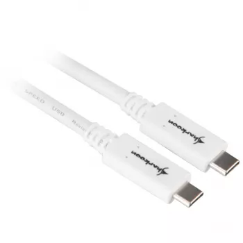 USB kabelis Sharkoon USB 3.2 Gen 1 0.5m Balts