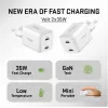 Sienas USB-C lādētājs YENKEE G35D 2x18W Power Delivery 3.0 3A
