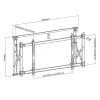 TV video sienas kronšteins MACLEAN MC-845 VESA 600x400mm stiprinājums displejiem