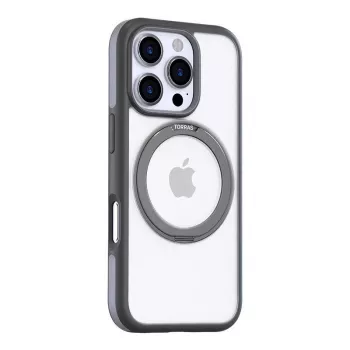 Cover Torras Ostand R Fusion iPhone 16 Pro 15.5 cm pelēka Transparent