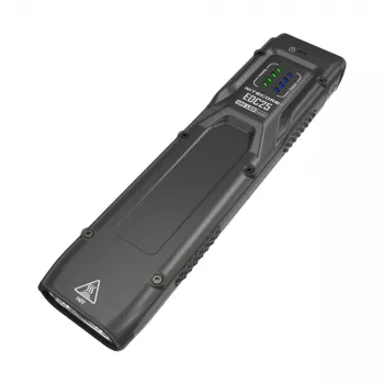Taktiskā lukturītis Nitecore EDC25 — divu LED, 15 lm, alumīnija korpuss, uzlādējams caur USB, IP54, triecienizturīgs, melns