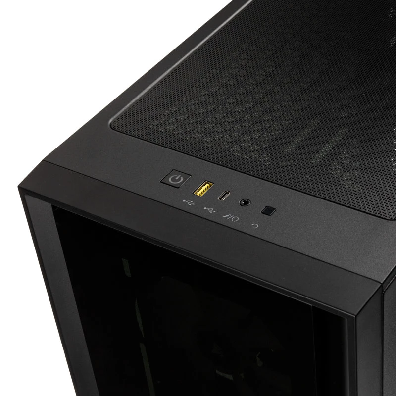CORSAIR iCUE 4000X RGB rūdīta stikla vidējā torņa melns korpuss