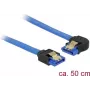 SATA kabelis DeLOCK 84985 0,5 m SATA 7-pin melns zils
