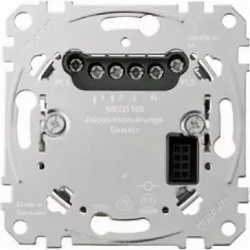 Slēģu vadības bloks Merten MEG5165-0000, metālisks, 220–230 V maiņstrāva, 50–60 Hz, maks. 1000 W