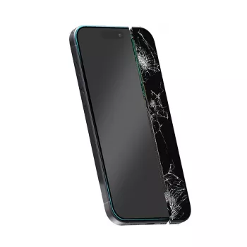 Rūdīta hibrīda stikla ekrāna aizsargs Crong iPhone 15 CRG-NANO-IP61 9H cietība pret skrāpējumiem