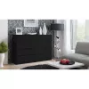 Kumode top e shop M8 140 CZERŃ — 8 atvilktnes, skaidu plātne, 1380×400×970 mm, melna