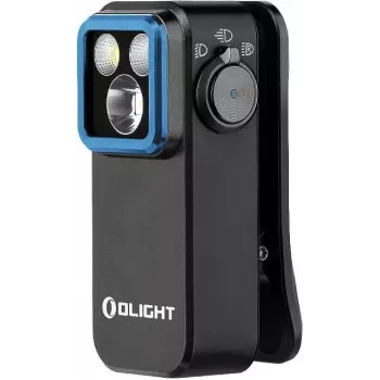 LED piespraužamā gaisma Olight OCLIP PRO (modelis 12894) ar 3 gaismas avotiem, melna, daudzfunkcionāla