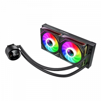 Gamemax | CPU Liquid cooler | ICEBURG 240 DIGITAL | Melns