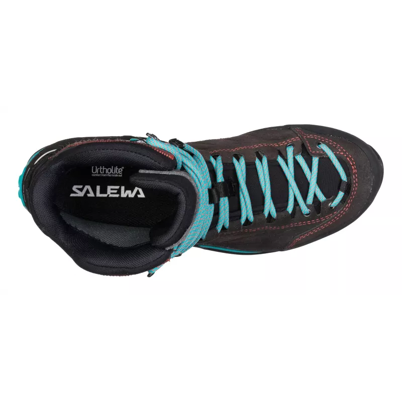 Salewa MTN Trainer Mid GTX Sievietēm Pieaugušajiem Melns Zils Āda Zamšāda Vibram WTC