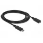 USB kabelis DeLOCK 85534 USB 3.2 Gen 1 1.5m USB C melns