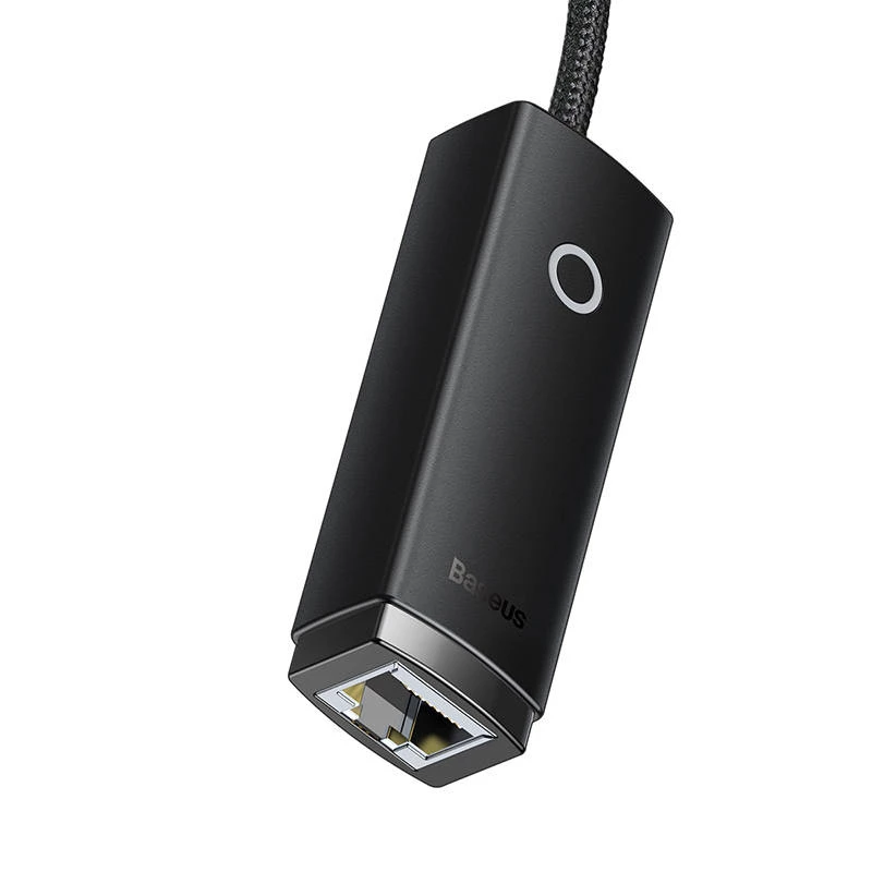 Baseus Lite Series USB–RJ45 tīkla adapteris, 100 Mb/s (melns)