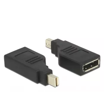 Delock adapteris mini Displayport 1,2 vīrišķais > Displayport sievišķā 4K 90° pagriezts - DisplayPort adapteris - Mini DisplayPort (vīrišķais) leņķveida uz DisplayPort (sievišķā) leņķveida - Melna (65626)
