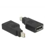 Delock adapteris mini Displayport 1,2 vīrišķais > Displayport sievišķā 4K 90° pagriezts - DisplayPort adapteris - Mini DisplayPort (vīrišķais) leņķveida uz DisplayPort (sievišķā) leņķveida - Melna (65626)