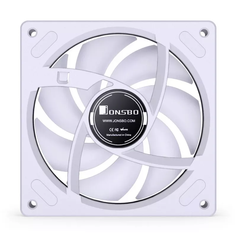 Dzesēšanas ventilators Jonsbo ZB-120 Reverse Blade PWM ARGB 120mm balta, aksiālais ventilators, 120 mm