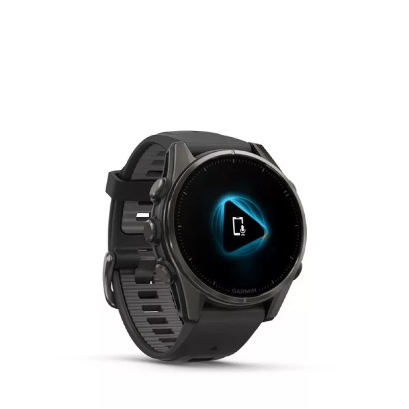 Garmin fenix 8 3,3 cm (1,3) AMOLED 43 mm Digitāls 416 x 416 pikseļi Skārienekrāns Melns Wi-Fi GPS (satelīts)