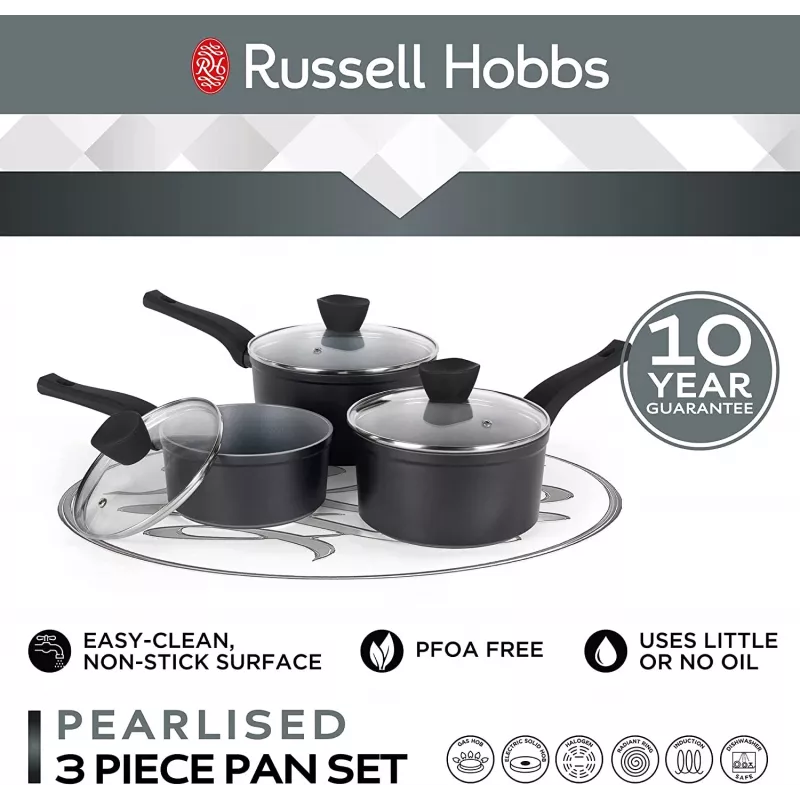 Kastroļu komplekts Russell Hobbs RH01706EU, 3 gab., perlamutra apdare