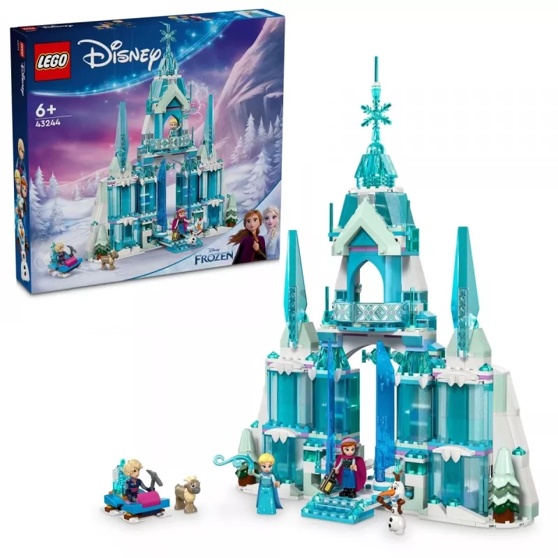 Konstrukcijas rotaļlieta LEGO Disney Princess Elsas Ziemas pils 43244 — būvējams komplekts radošai rotaļai