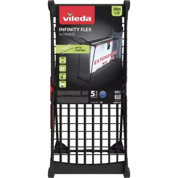 Grīdas statīvs VILEDA Infinity Flex Ultimate — tērauds, melns, 1 gab., 5 gadu garantija