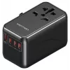 Lādētājs Vention FJGB0 100W GaN ar 3× USB-C un 1× USB-A, melns