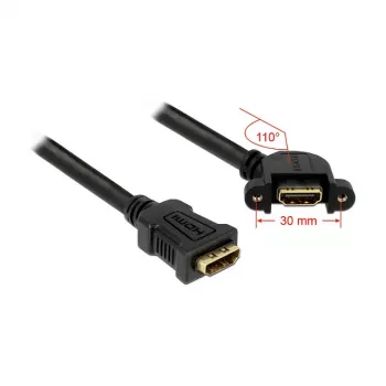 HDMI kabelis DeLOCK 0,25m 2xHDMI
