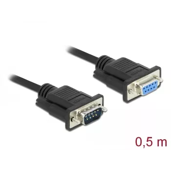 Seriālais kabelis DeLOCK 86613 melns 0,5 m RS-232