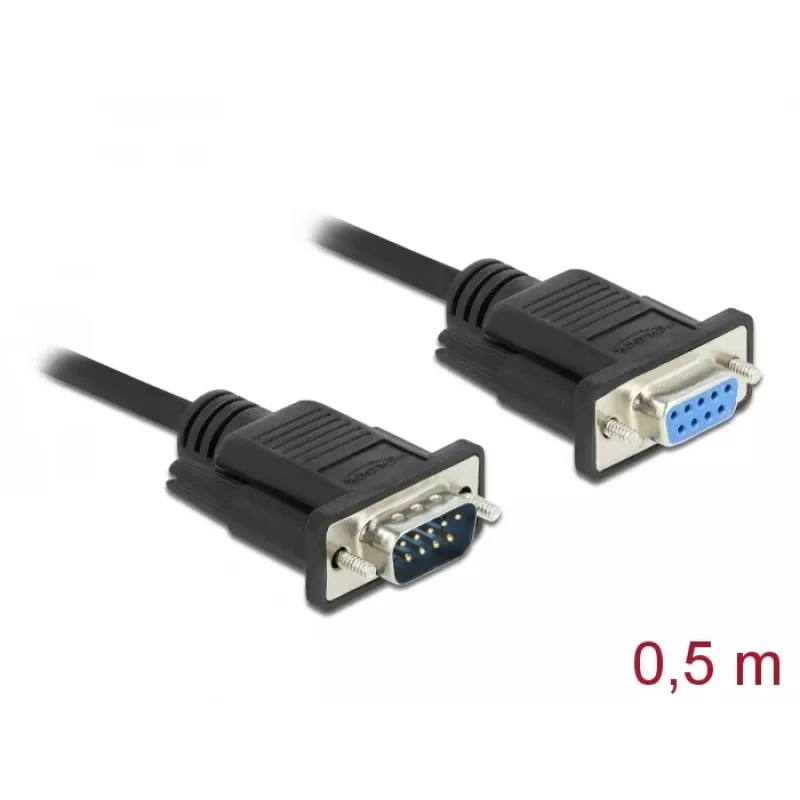 Seriālais kabelis DeLOCK 86613 melns 0,5 m RS-232