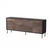 Cama 4D CORTINA kumode 200x40x81 melns/valrieksts