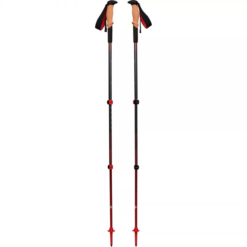 Pārgājienu nūjas Pursuit Shock S/M, fitnesa ierīce pelēka/sarkana, 1 pāris, 110-125 cm