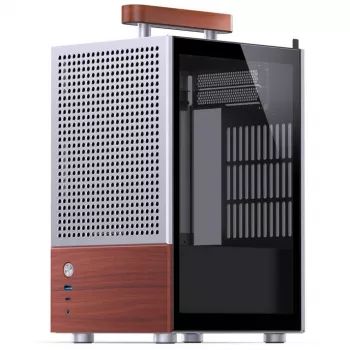 Datora korpuss Jonsbo T6, mini tornis, Mini-ITX, sudraba krāsā